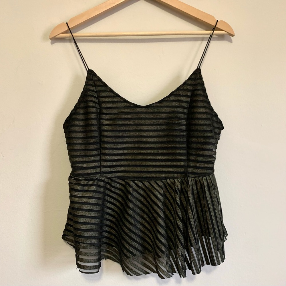 STOREE Peplum Camisole Black Top